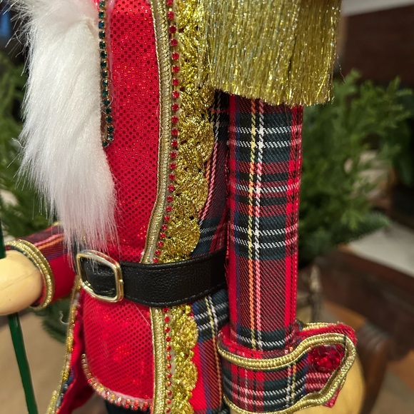Neiman Marcus Red and Gold Nutcracker with Green Accents - Picture 10 of 14